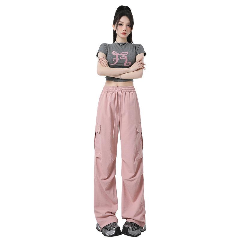 

Work Pants, Small Loose Thin High Waist Casual Wide-leg Pants for Women Spring Wide-leg Pants for Women Spring XL
