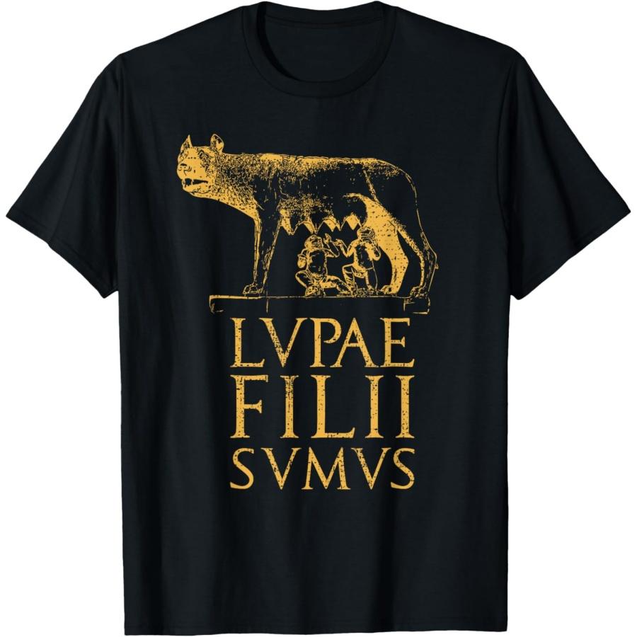 Римский волк Древний Рим Римская империя Цитата Футболка XXXXXL чёрный