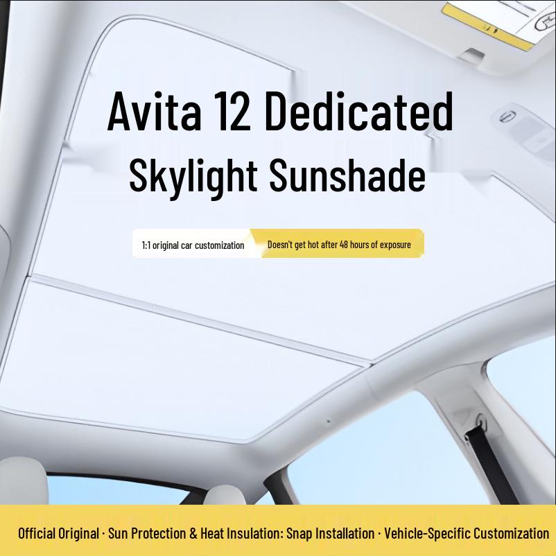 

Avatr 12 Car Sunroof Sunshade: Heat Insulation Blackout Curtain for Interior Sun Protection 2024-2025 Avatar 12 [Without Screen]