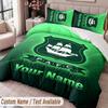 Plymouth Argyle FC Printed Bedding Set Custom Name Text 1 Duvet Cover 2 Pillowcases For Bedroom