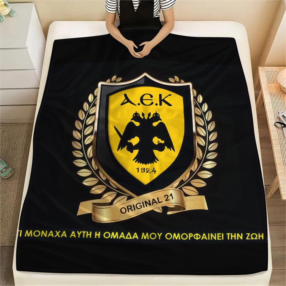 AEK Athens F.C FlAannel Blanket, High quality Comfortable for All Seasons, Home Decor, Warmth and Comfort