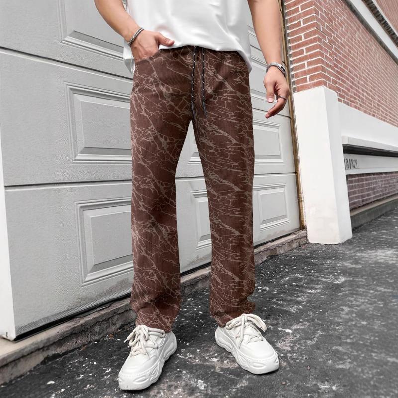 

Men s Cotton Jersey Wide Leg Trousers XXXL темно-коричневого