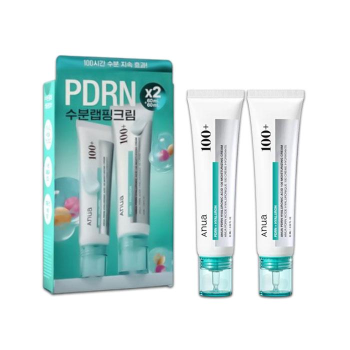Anua PDRN Hyaluronic Acid 100 Moisture Cream Double Special Set (60 Ml × 2)
