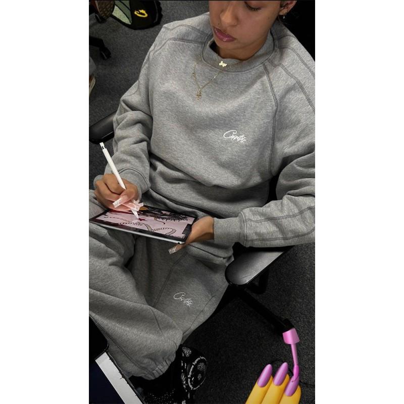 Mens Streetwear Hoodie Jogger Set Hip Hop Embroidered Letter Sweatpants Casual Outfit