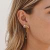 Geometric Stud Earrings Stainless Steel Tassel Earrings Fashion Zircon Stud Earrings  for Women
