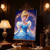 Disney Cinderella Golden Updo Blue Dress, Pearl Hair Accessory Pearl Mosaic A Handmade Decorative Gift That Can Be Used As A Home Decoration Item