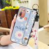 Back Cover Protective Phone Case For HTC Desire 20 Plus/D20+ Lanyard Kickstand Silicone Wrist Strap Oil Painting Ring