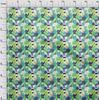 oneOone Cotton Flex Aqua Blue Fabric Tropical Floral with Birds Fabric for Sewing Printed Craft Fabric by The Yard 40 Inch