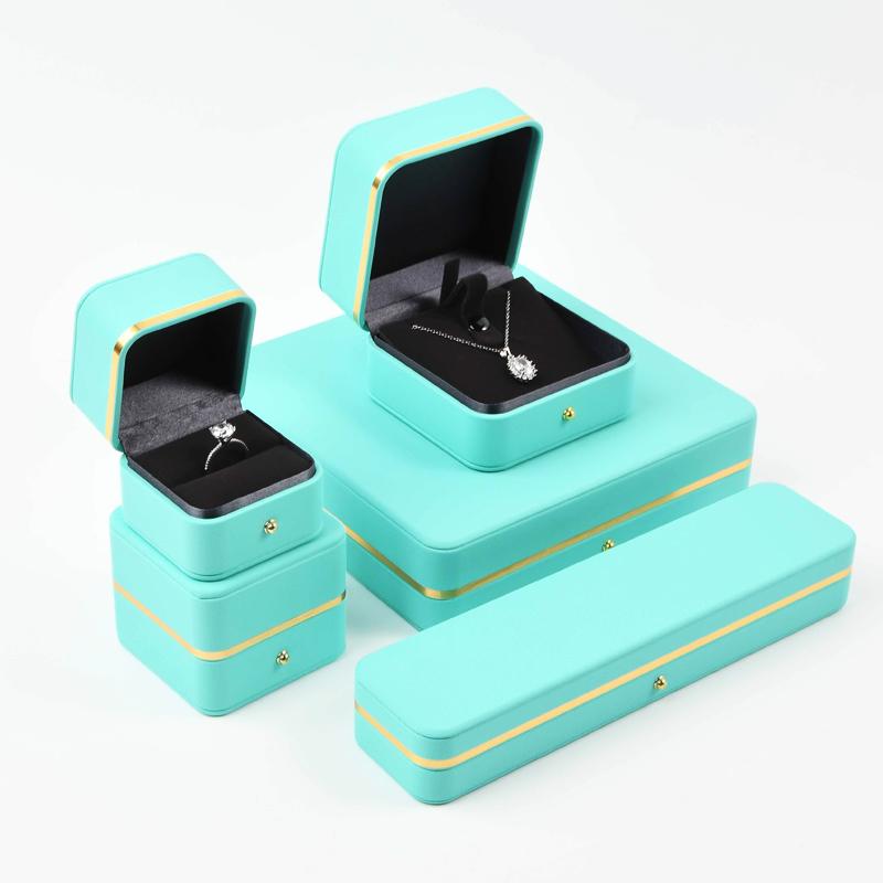 Custom Jewelry Packaging Jewelry Box Packaging Bracelet Earring Necklace Ring Box Jewellery Box Earring Jewellery Packaging ring box&PU&Velvet