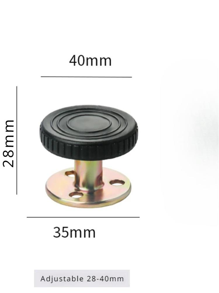 4pcs Adjustable Metal Furniture Leg Pads, Self-Adhesive Telescopic Support Wall Stabilizers, Anti-Tremble Bed Frame Stopper
