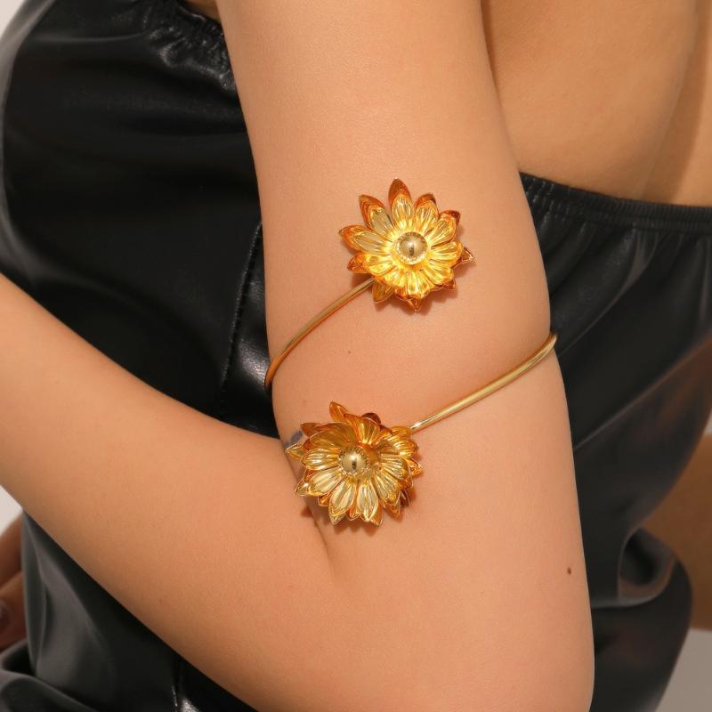 Boho Arm Cuff Open Adjustable Upper Arm Bracelet Bangle Beach Party Jewelry For Women