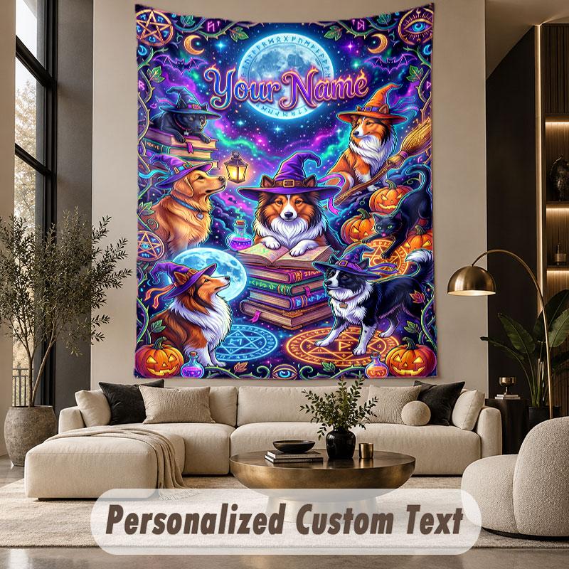 Witchcraft (108) Theme Custom Tapestry Personalized Custom Name Text Wall Hanging Tapestry Home Decor Background Cloth
