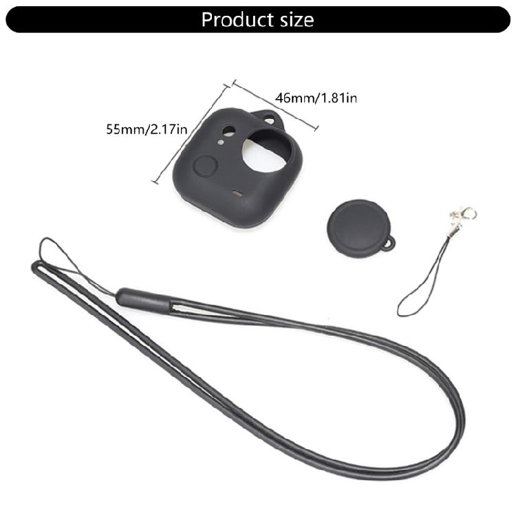 Impact Resistant Full Coverage Protective Shell With Snap On Lens Cover And Adjustable Neck Strap For Compact Camcorders