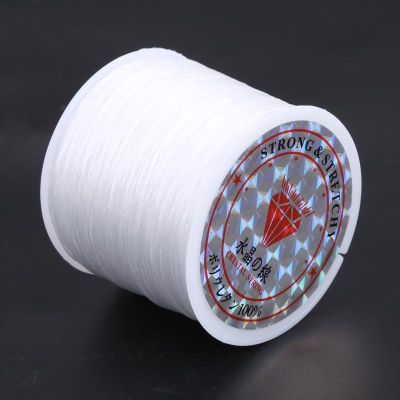 1mm Spandex Elastic Thread High Elasticity 100 Meters Per Roll Wear Bracelet DIY Beaded Handmade Rope Material Craft