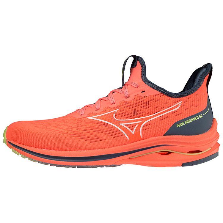 Mizuno Wave Rider Neo 2 Round Toe Lace-Up Fabric Shock Absorbing Non-Slip Durable Breathable Rebound Low-Top Running Shoes Women Sneaker J1GD217802