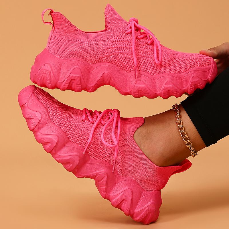 

Women s Vulcanized Shoes Size 35-42 Breathable Knitted Upper Soft Sole Comfortable Walking Shoes for Outdoor Daily Use Sneakers 36