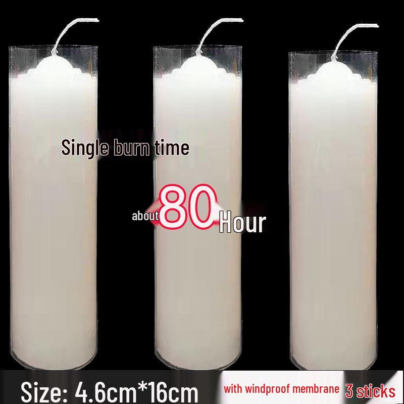 Red & White Long-Burning Smokeless Odorless Household Candles for Emergencies, Romance, Weddings, and Decor