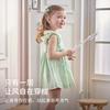David Bella Girls' Little Flying Sleeve Dress Summer Dress New Children's Pure Cotton Skirt Baby Clothes