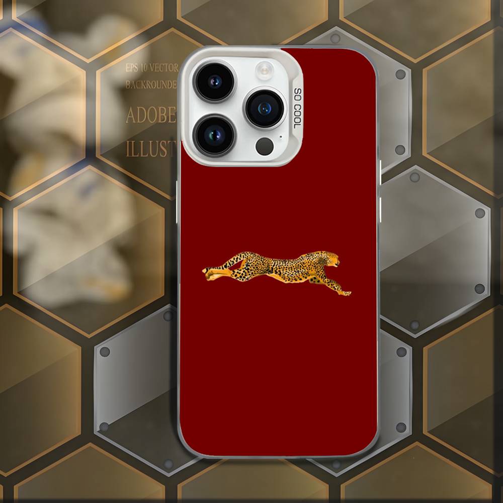 Luxury fashion leopard print Phone Case For iPhone 16,15,14,13,12,11,Mini,Pro,E,MAX White Candy Matte Shockproof Cover