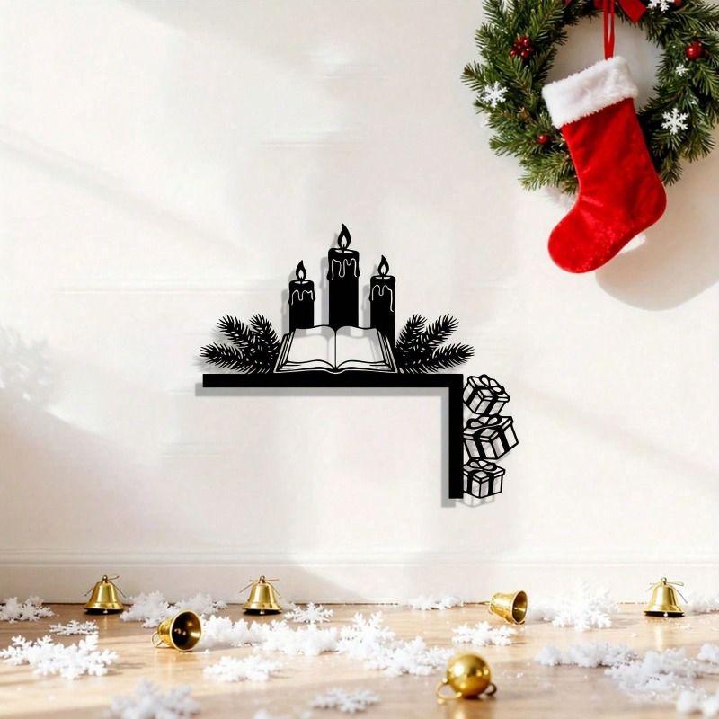 Metal Penguin Wall Art Geometric Vintage Decor Living Room