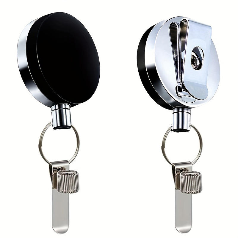 Металлический Брелок-зажим для ключей Выдвижная Цепочка-брелок Катушка Выдвижная Катушка на ремень ID-шнурок Держатель для бейджа с именем