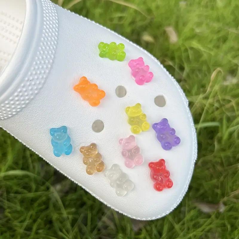 Glow In The Dark Cute Animal Shoe Charms Luminous Clips for Clogs Slides Sandals DIY Accessories Decor Garden Shoe Buckles