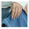 Adjustable Open Ring With Gold Plated Thorn Rose Motif Vintage Boho Statement Jewelry Women Men