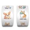 500Pcsroll Cute Cartoon Dog Stickers For Kids Children'S Packaging Animal Reward Sealing Label Diy Album Stationery Sticker