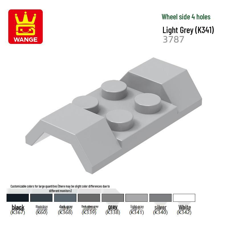 

Wange MOC Строительные блоки 3787: Образовательное колесо с 4 отверстиями, совместимые детали для сборки мелких деталей 80 pcs светло-серый