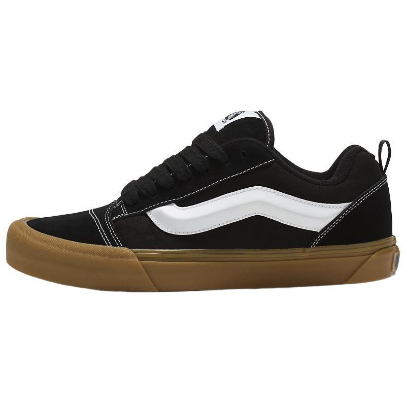 Vans Knu Skool Abrasion Resistant Lightweight Low top Skateboard Shoes Unisex Black VN0009QCB9M