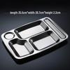 LeYongTu Stainless Steel Divided Lunch Plate