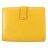 Great HERMES Bifold Wallet BEAN Compact Compact wallet Epsom Leather Women Used