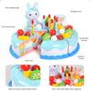 37 Pcs DIY Cutting Birthday Party Cake Toy Set Pretend Play Kitchen Food Toys Set Girls Boys Gift