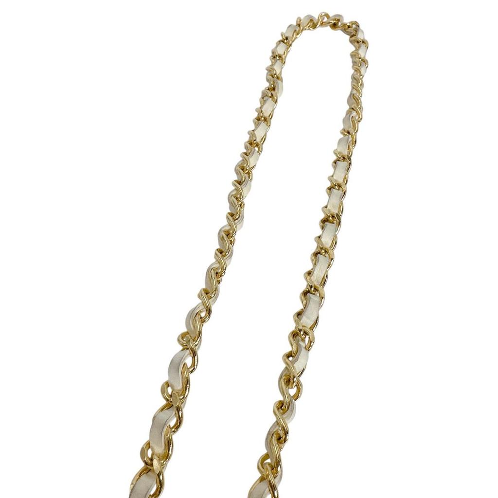 CHANEL Vintage Logo Chain Belt belt metal White gold unisex Used