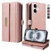 High-Capacity Storage Wallet Pocket Case For iPhone 17 Pro Max Air 16E 16 15 14 Plus 13 12 11 Pro Leather Phone Cover Card Slot