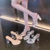 Fashion Summer Women's Sandals Fashion High Heels Sandals Sexy Banquet Party Sandals for Women PVC Jelly Clear Slippers Sandalias Mujer