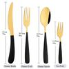 1/2/4/6Set Cutlery Stainless Steel Kitchen Black Gold Dinnerware Luxury Silverware Set Knife Cake Fork Spoon Flatware Set