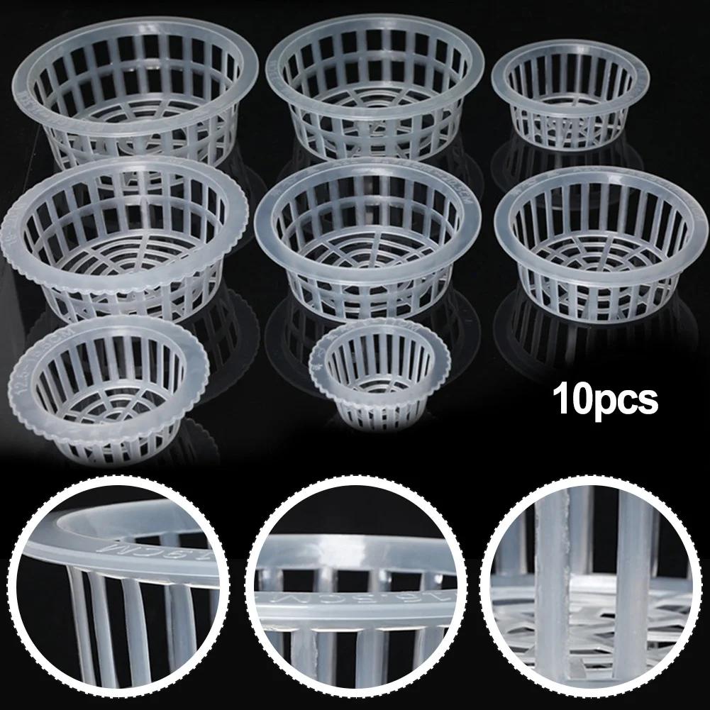 Plastic Net Pot Style Basket for Soilless Cultivation of Leafy Greens Fruiting Plants and Microgreens In Indoor Setups