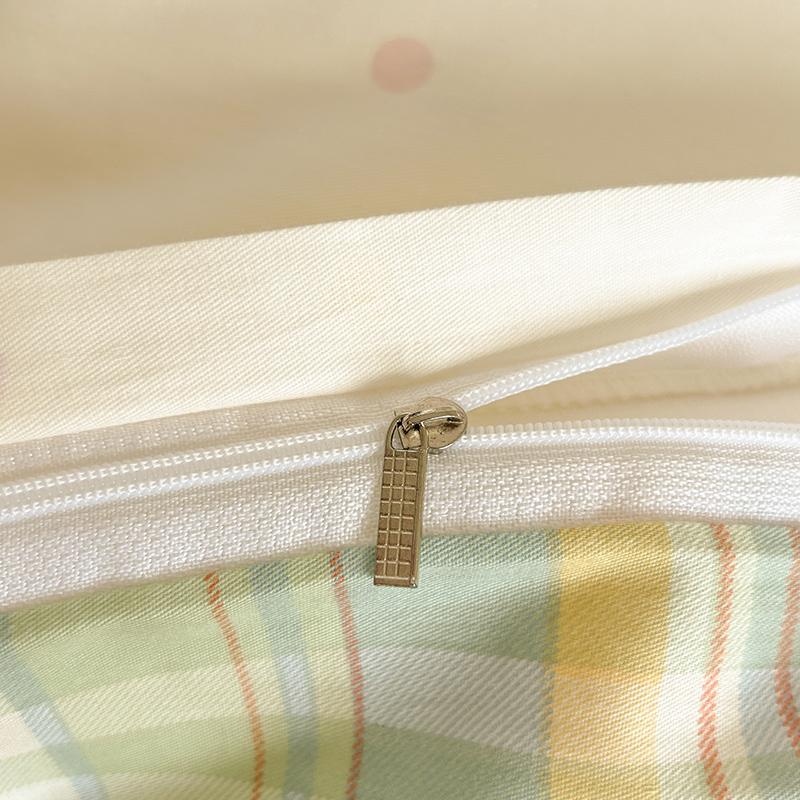 Sleep Grid Cotton Printed Four Piece Set Series - Lolita