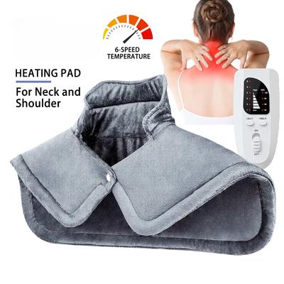 Electric Heating Shoulder and Neck Pad, Warming Blanket, Pain Relief Wrap with Temperature Controller
