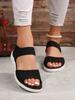 Casual Overfoot Fashion Sandals Women's New Sports One-line Fabric Flat Fish Mouth Shoes Are Comfortable and Versatile.