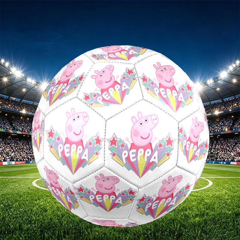 Pink Pig Print Size 5 Soccer Ball, PU Wear Resistant Football for Match Training and Daily Practice, Birthday Gift for Soccer Fans