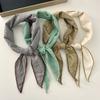Cotton Triangle Hair Head Soft Silk Scarf Fashion Flower Neck Scarf  Summer