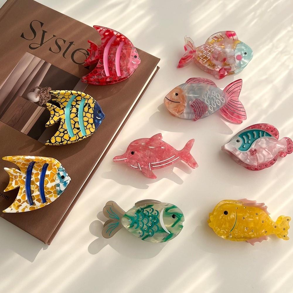 Cute Fish Collection Hair Clips Colorful Hair Accessories Trendy Hair Claw  for Women