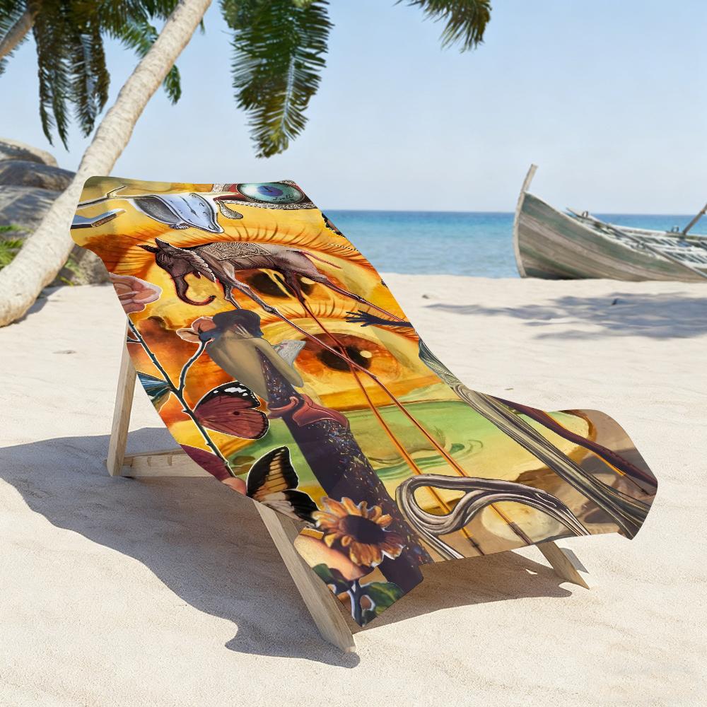 Salvador Dalí Pop Art Asciugamano Morbido Piscina Regalo Per Viaggio Palestra Doccia Campeggio Asciugatura Rapida Sportivo Asciugamani da Spiaggia Grandi