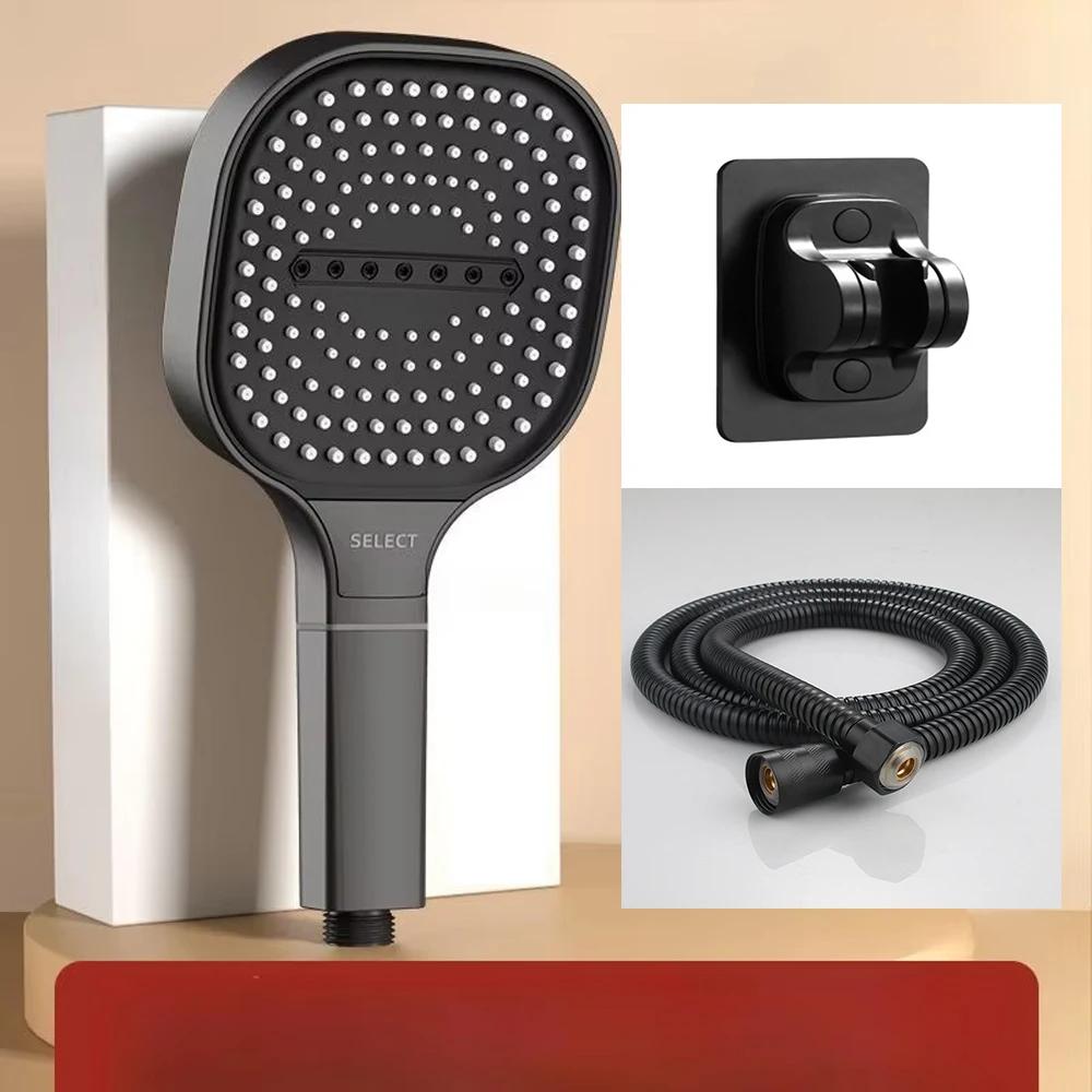 New 13cm Large Panel Shower Head Adjustable 3 Modes High Pressure Massage Shower Head Filter Element Bathroom Accessories