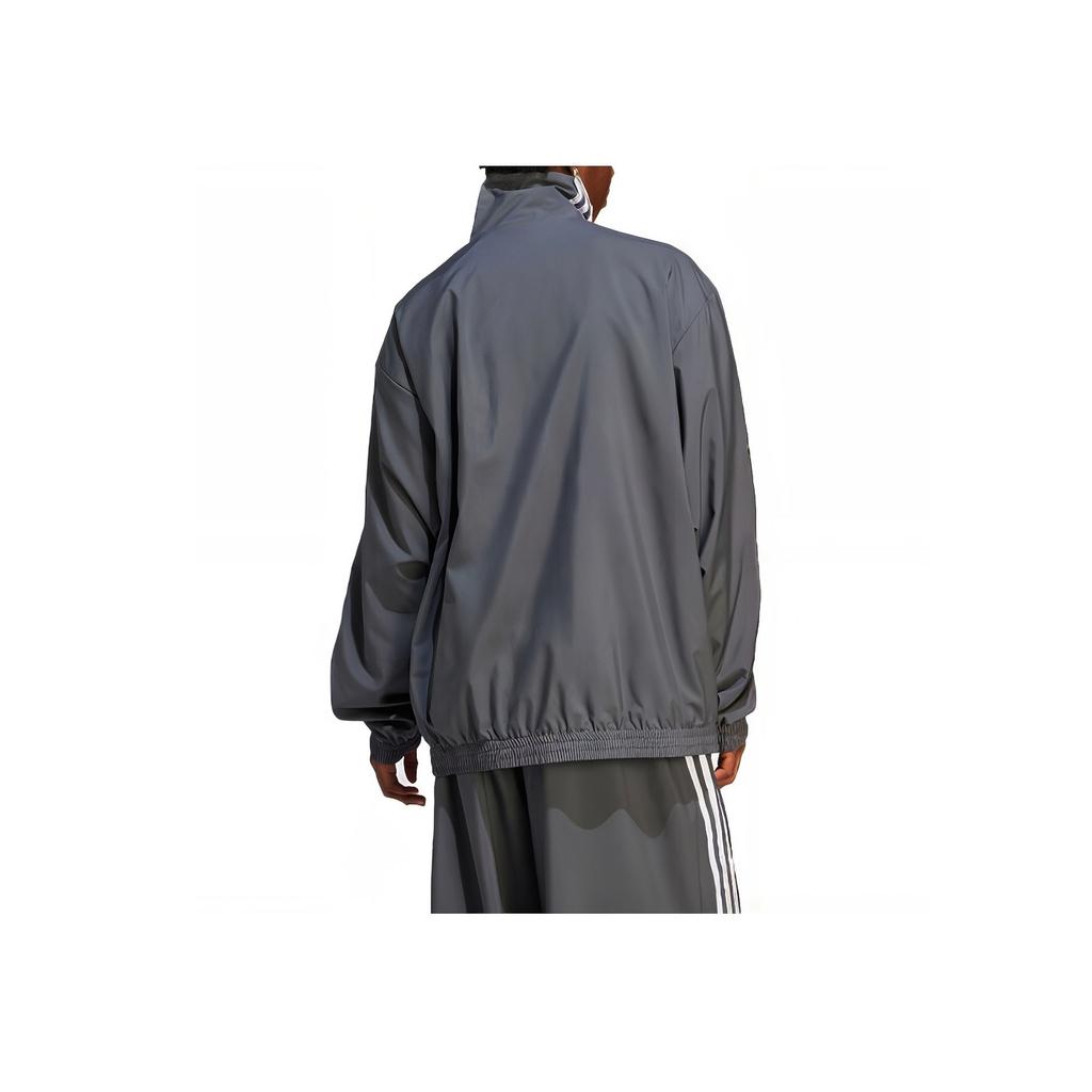Adidas Originals Adilenium Oversized Track Top With Three-Stripe Colorblock Design Women Tops Dark-Gray IV9338