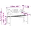 Outdoor Bench Natural 110 X 56 X 90 Cm Solid Acacia Wood