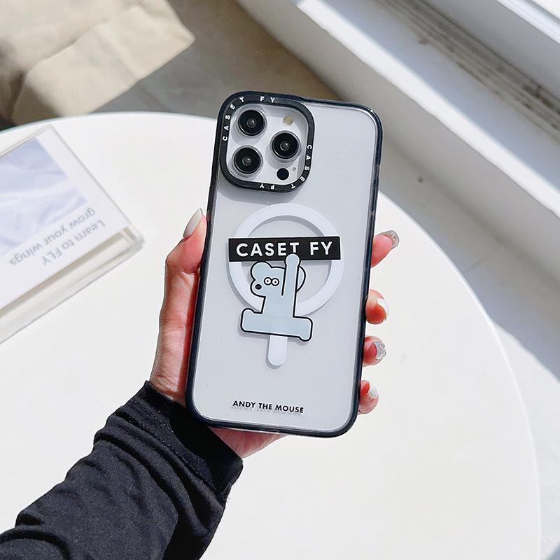 

Противоударный магнитный чехол для мыши и сыра для iPhone 16 Pro Max, модный бренд iPhone 14 Pro Max