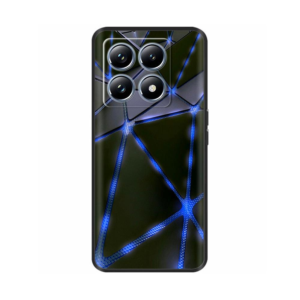 Silicone Phone Case for Xiaomi Mi 14T Pro / 14T 5G Case Luxury Painted Protection Shell Back Cover for Mi14T Soft Black Bumper
